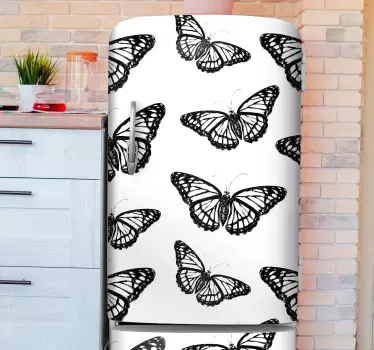 Adesivo per frigo elegante motivo a farfalla - TenStickers