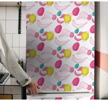 Adesivo per frigo elementi astratti colorati - TenStickers