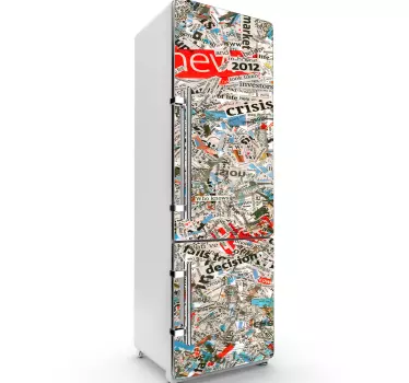 Adesivo per frigo elemento collage news - TenStickers