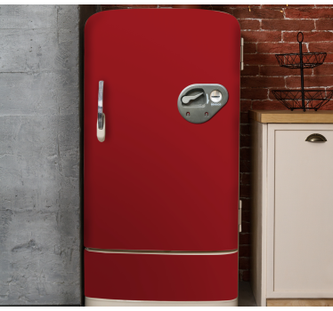 Adesivo per frigo elettrodomestico rosso retrò - TenStickers