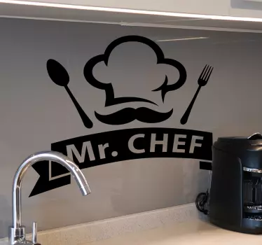 Adesivo per frigo emblema del cappello da cuoco - TenStickers
