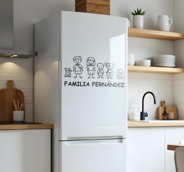 Adesivo per frigo familiari con i tuoi nomi - TenStickers