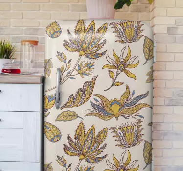Adesivo per frigo finitura floreale testurizzata - TenStickers