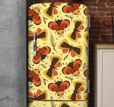Adesivo per frigo illustrazione di farfalla vivace - TenStickers