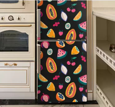 Adesivo per frigo illustrazioni di frutta vivace - TenStickers
