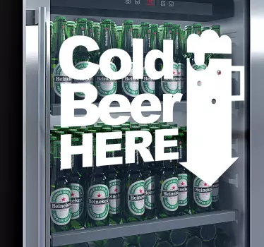 Adesivo per frigo indicatore di bevande fresche - TenStickers