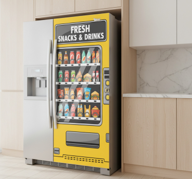 Adesivo per frigo macchina da vending gialla - TenStickers