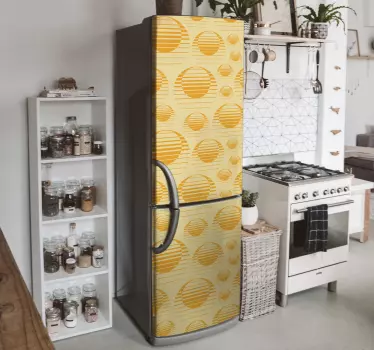 Adesivo per frigo motivi circolari geometrici - TenStickers