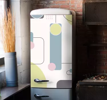 Adesivo per frigo motivi geometrici astratti - TenStickers