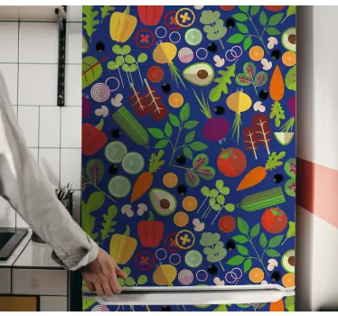 Adesivo per frigo motivi vegetali colorati - TenStickers