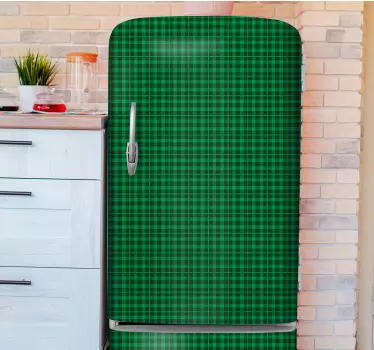 Adesivo per frigo motivo a quadretti verdi - TenStickers