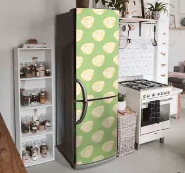 Adesivo per frigo motivo agrumi vivaci - TenStickers