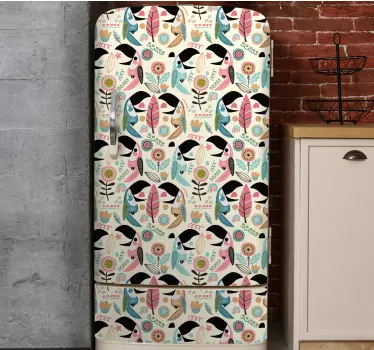 Adesivo per frigo motivo animali colorati - TenStickers
