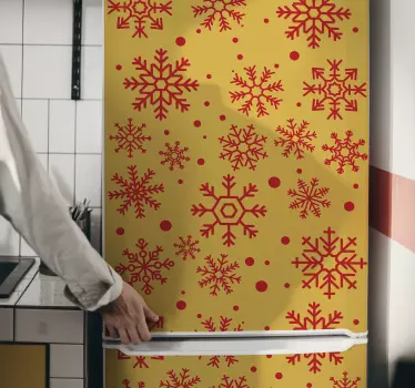 Adesivo per frigo motivo fiocco di neve - TenStickers