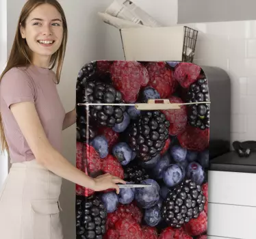 Adesivo per frigo motivo frutti di bosco - TenStickers