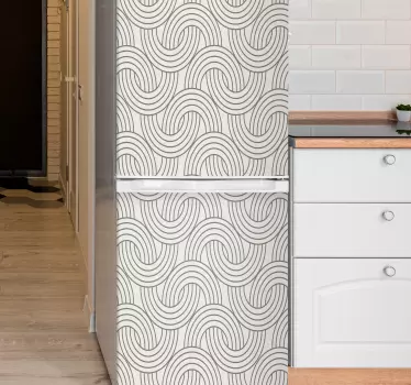 Adesivo per frigo motivo linee curve - TenStickers