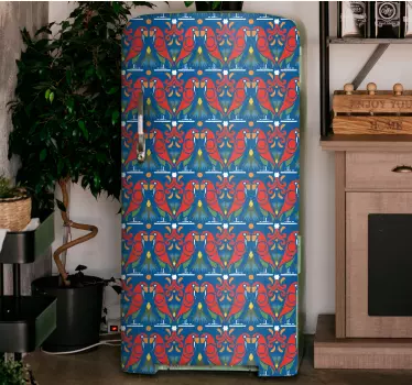 Adesivo per frigo motivo pappagallo colorato - TenStickers