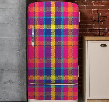 Adesivo per frigo motivo scozzese colorato - TenStickers