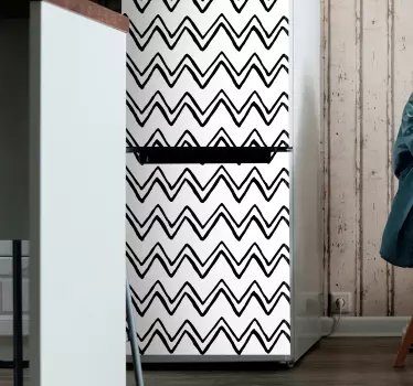 Adesivo per frigo schema a motivo ondulato - TenStickers