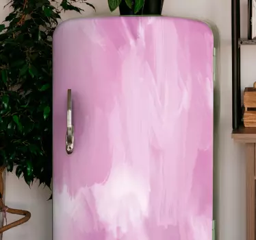 Adesivo per frigo sfumature rosa astratte - TenStickers