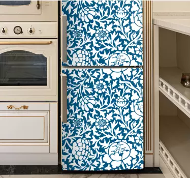 Adesivo per frigo sovrapposizione di stampa botanica - TenStickers