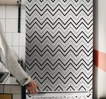 Adesivo per frigo stampa a zig zag - TenStickers