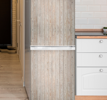 Adesivo per frigo superficie in legno country - TenStickers