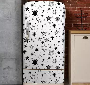 Adesivo per frigo superficie stampata stellata - TenStickers