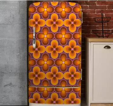 Adesivo per frigo superficie testurizzata floreale - TenStickers