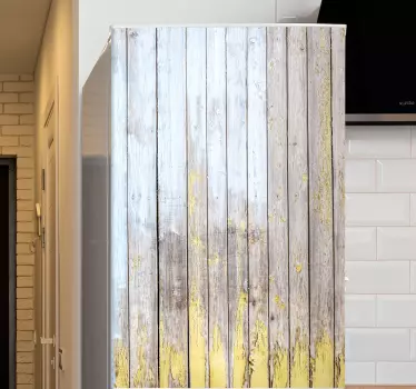 Adesivo per frigo texture legno effetto tavola - TenStickers