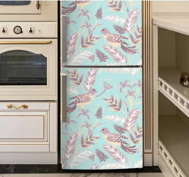 Adesivo per frigo uccelli ispirati alla natura - TenStickers