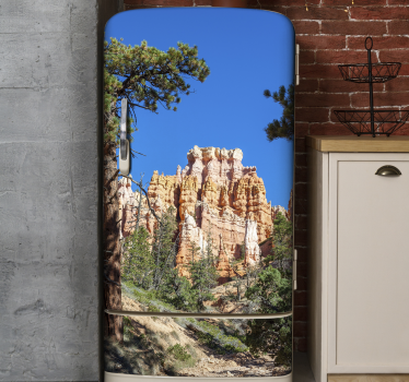 Adesivo per frigo vista naturale cielo azzurro - TenStickers