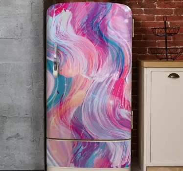 Adesivo per frigo pennellate di vernice colorata - TenStickers