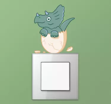 Adesivo per interruttore dinosauro simpatico - TenStickers