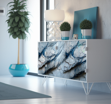 Carta adesiva per mobile marmo blu luz - TenStickers