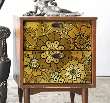 Adesivo per mobile Stile indiano paisley - TenStickers