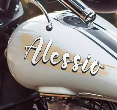 Adesivo per moto accentuo nome personalizzato - TenStickers
