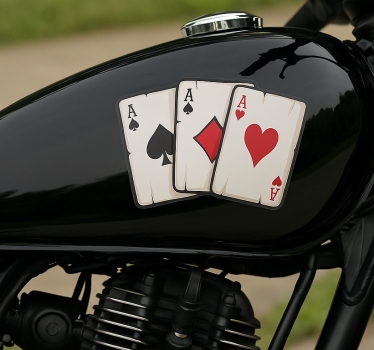 Adesivo per moto adesivo quattro assi carte - TenStickers