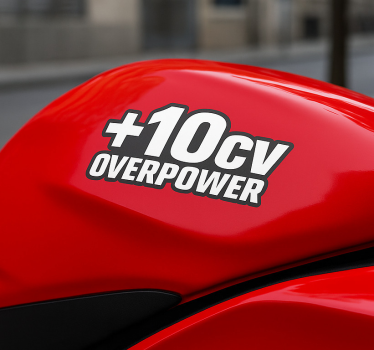 Adesivo per moto aumento 10 cv testo - TenStickers