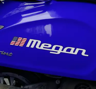 Adesivo per moto bandiera personalizzata degli stati uniti - TenStickers