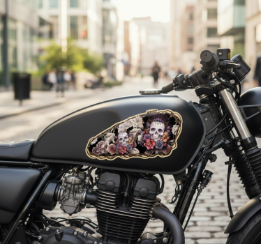 Adesivo per moto cavaliere della rosa morta - TenStickers