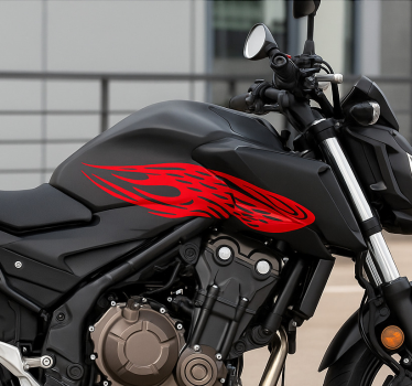 Adesivo per moto colpo di ala fiammeggiante - TenStickers
