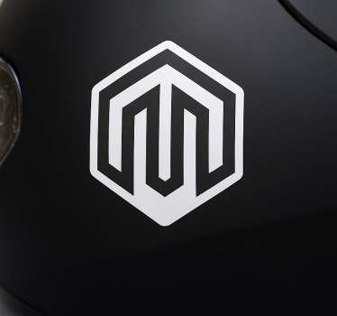 Adesivo per moto design geometrico moderno esagonale - TenStickers