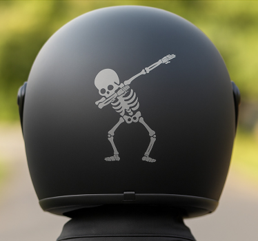 Adesivo per moto disegno del dab scheletrico - TenStickers