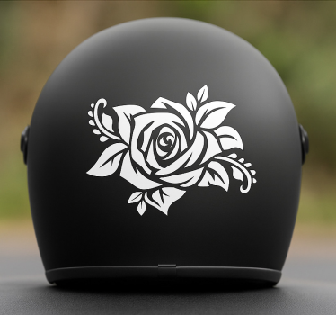 Adesivo per moto disegno di rosa selvatica - TenStickers
