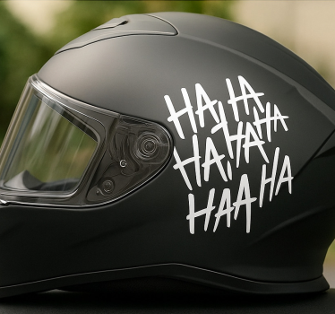 Adesivo per moto disegno monocromatico di risata - TenStickers