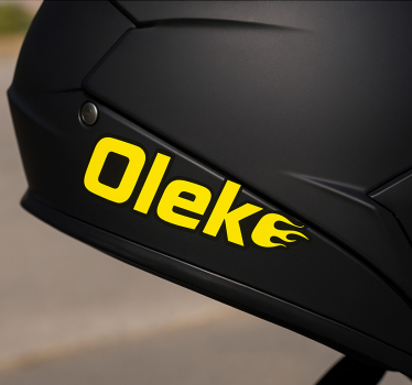 Adesivo per moto fiamma personalizzata con nome - TenStickers