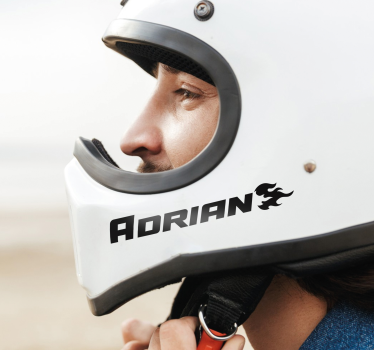 Adesivo per moto fiamma personalizzata con nome - TenStickers