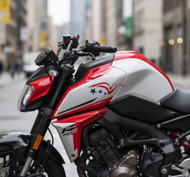 Adesivo per moto flusso di fuoco libertà - TenStickers