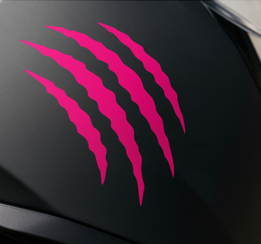 Adesivo per moto graffi di artiglio rosa - TenStickers